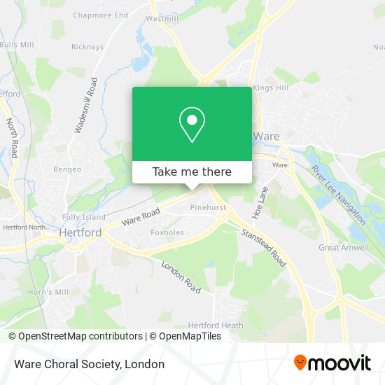 Ware Choral Society map