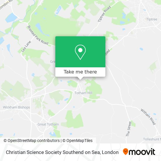 Christian Science Society Southend on Sea map