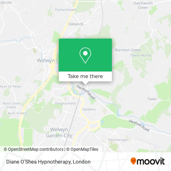 Diane O'Shea Hypnotherapy map