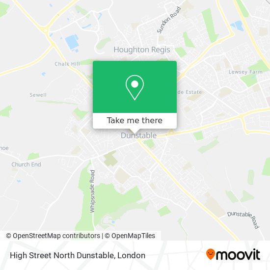 High Street North Dunstable map