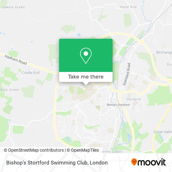 Bishop's Stortford Swimming Club map