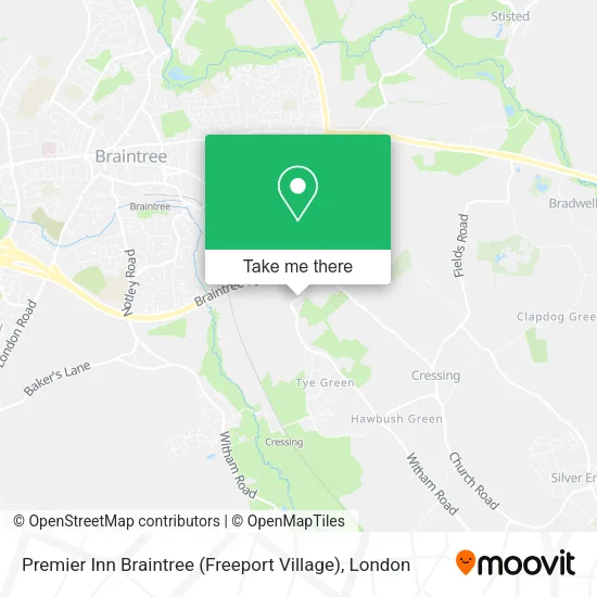 Premier Inn Braintree (Freeport Village) map