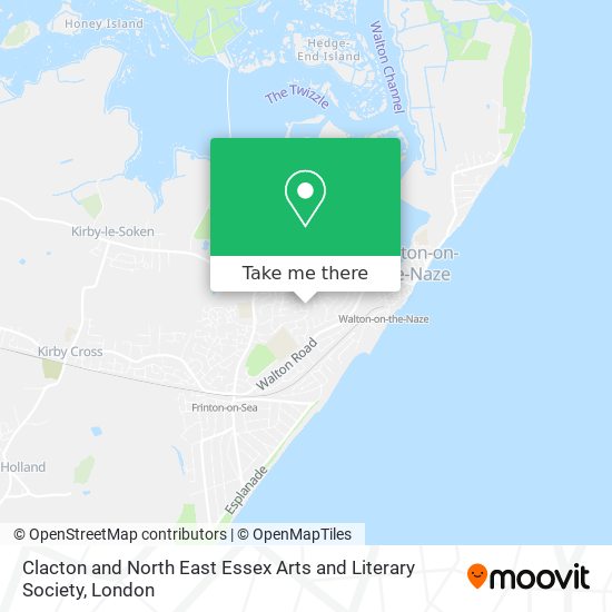 Clacton and North East Essex Arts and Literary Society map