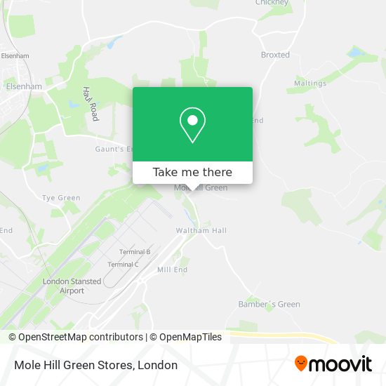Mole Hill Green Stores map