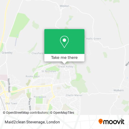 Maid2clean Stevenage map