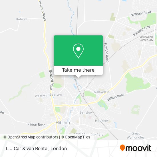 L U Car & van Rental map