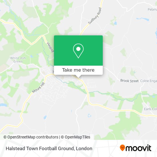 Halstead Town Football Ground map