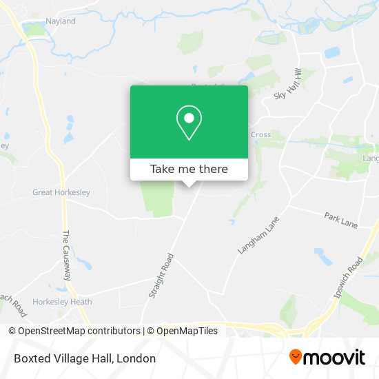 Boxted Village Hall map