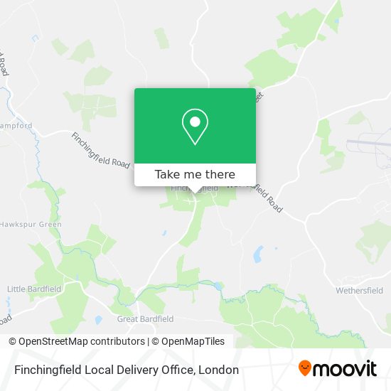 Finchingfield Local Delivery Office map