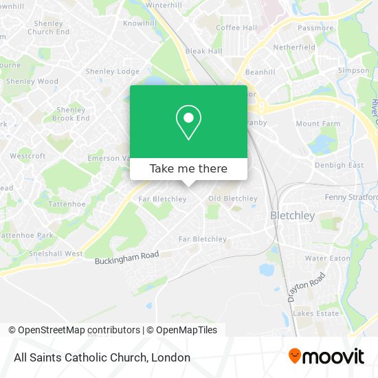 All Saints Catholic Church map