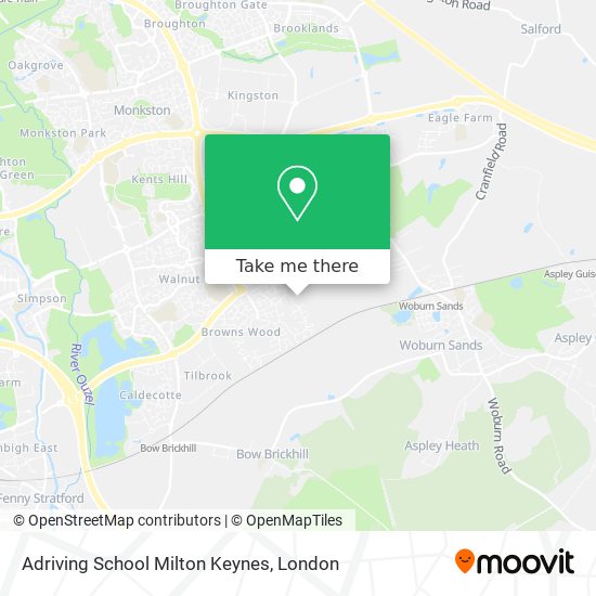 Adriving School Milton Keynes map