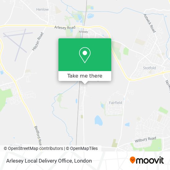 Arlesey Local Delivery Office map