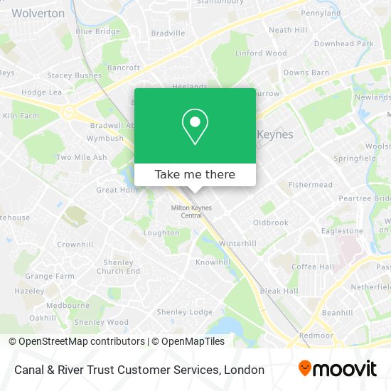 Canal & River Trust Customer Services map