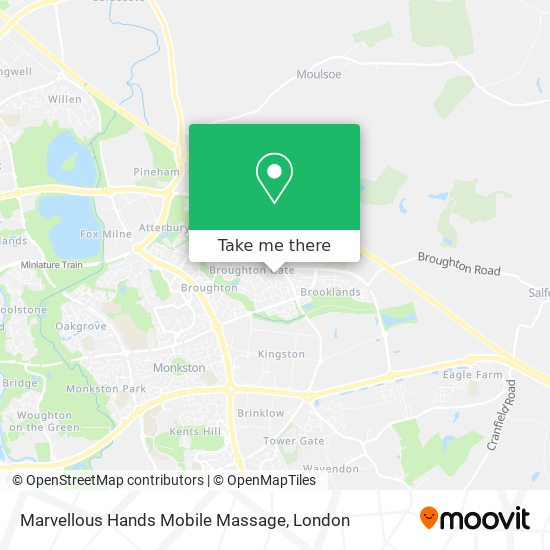 Marvellous Hands Mobile Massage map