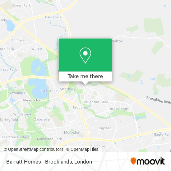 Barratt Homes - Brooklands map