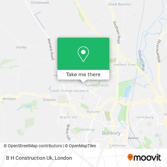 B H Construction Uk map