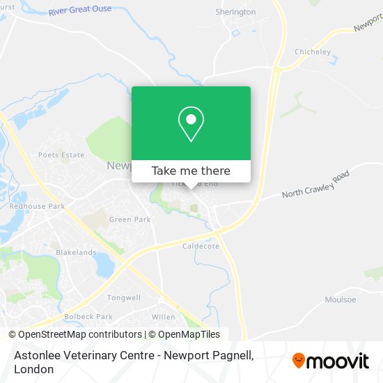 Astonlee Veterinary Centre - Newport Pagnell map
