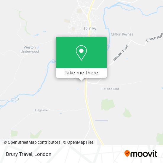 Drury Travel map