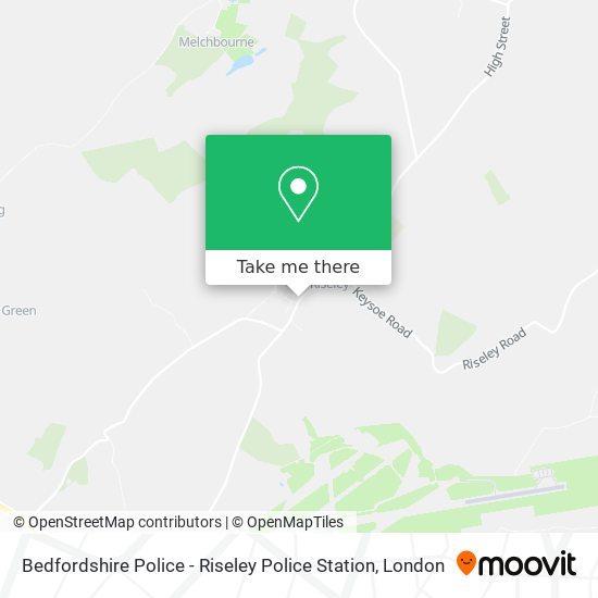 Bedfordshire Police - Riseley Police Station map