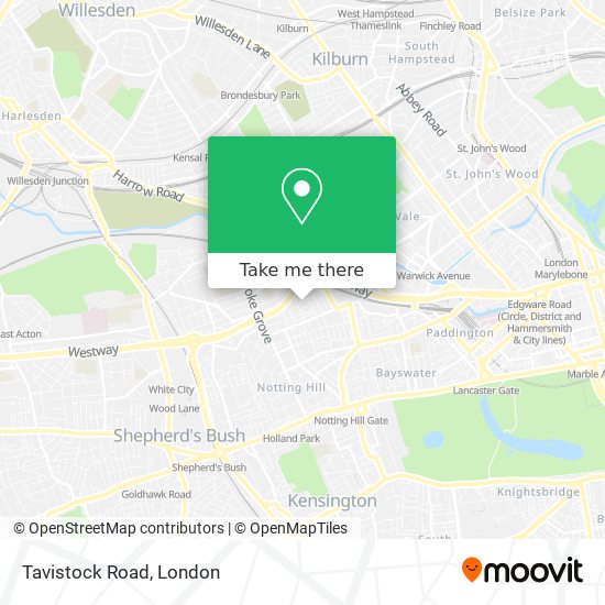 Tavistock Road map