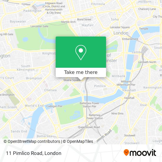 11 Pimlico Road map