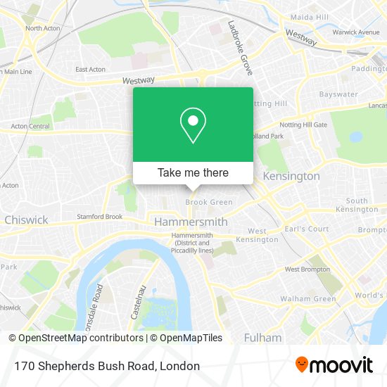 170 Shepherds Bush Road map