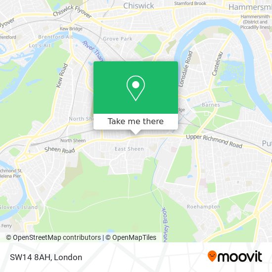 SW14 8AH map