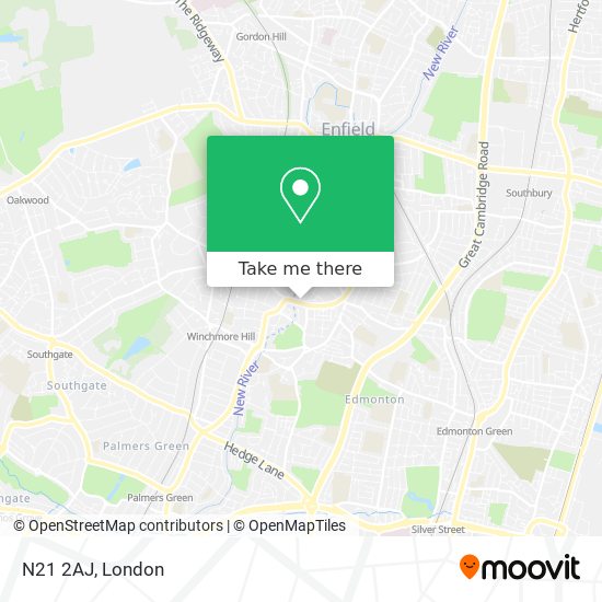 N21 2AJ map