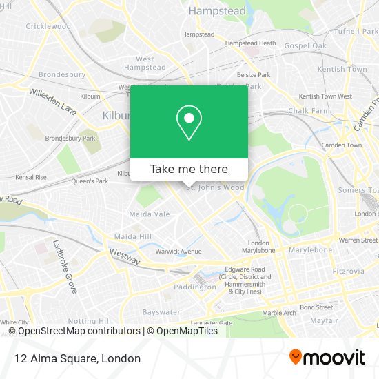 12 Alma Square map