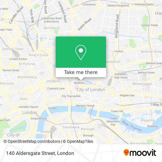 140 Aldersgate Street map