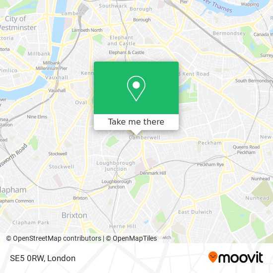 SE5 0RW map
