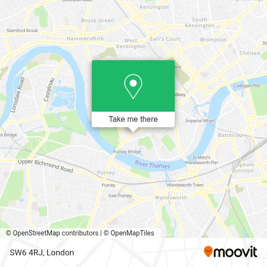 How to Get to SW6 4RJ in Fulham by Tube, Bus or Train?