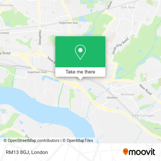 RM13 8GJ map
