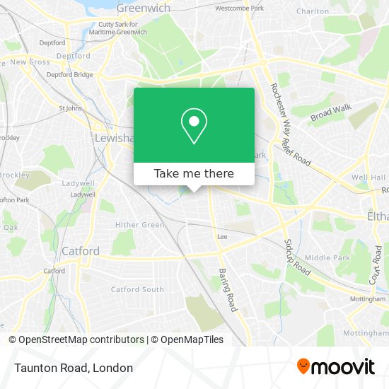 Taunton Road map