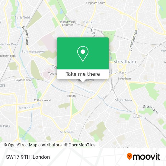 SW17 9TH map