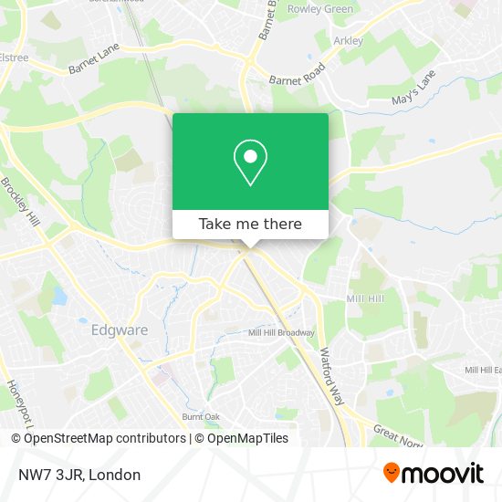 NW7 3JR map