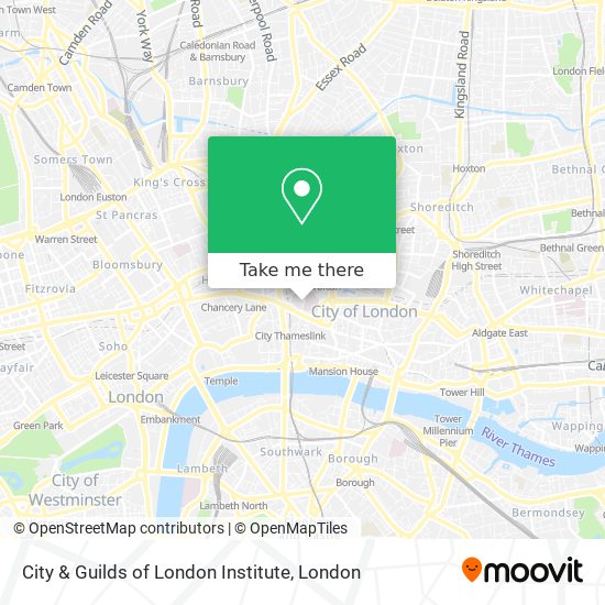 City & Guilds of London Institute map