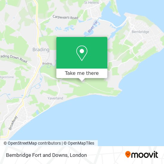 Bembridge Fort and Downs map