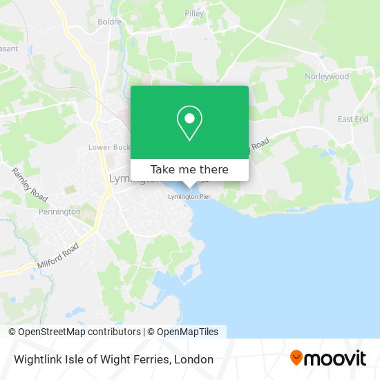 Wightlink Isle of Wight Ferries map