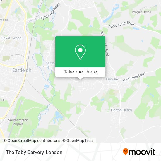 The Toby Carvery map