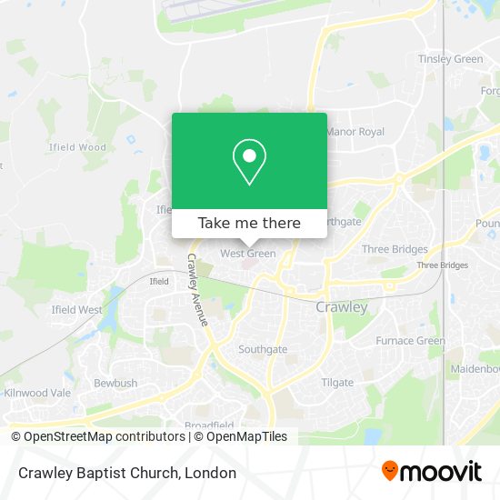 Crawley Baptist Church map
