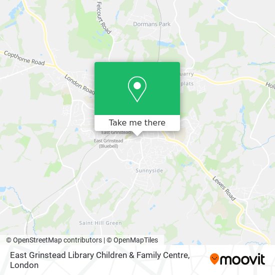 East Grinstead Library Children & Family Centre map