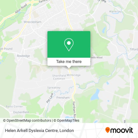 Helen Arkell Dyslexia Centre map