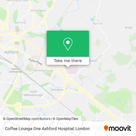 Coffee Lounge One Ashford Hosptial map