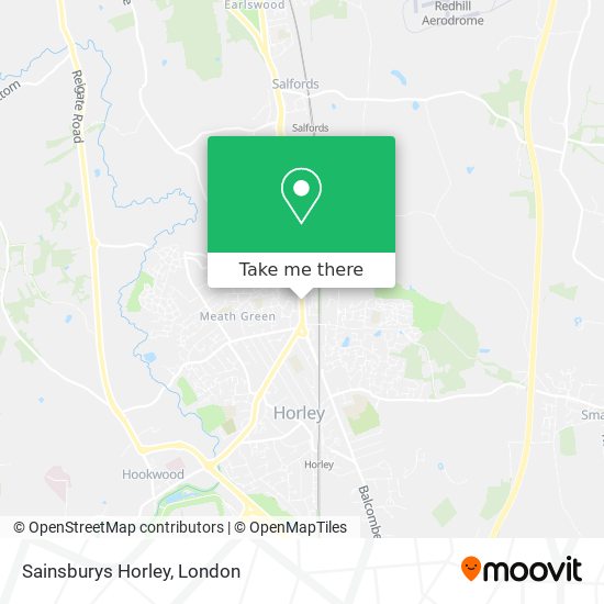 Sainsburys Horley map