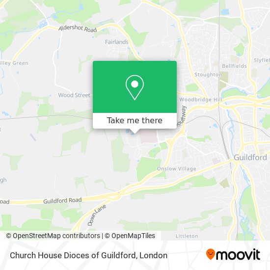 Church House Dioces of Guildford map