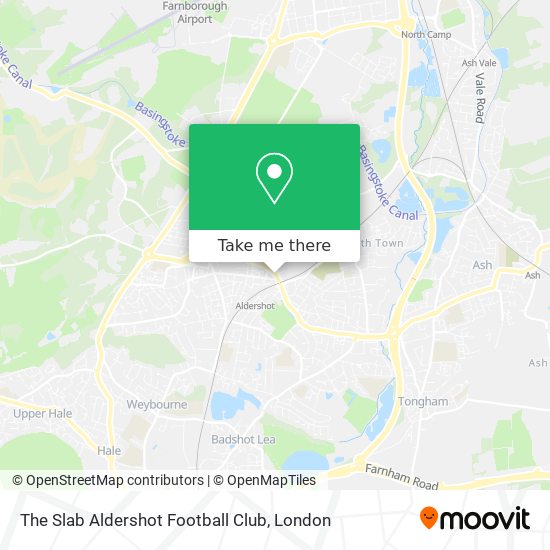 The Slab Aldershot Football Club map