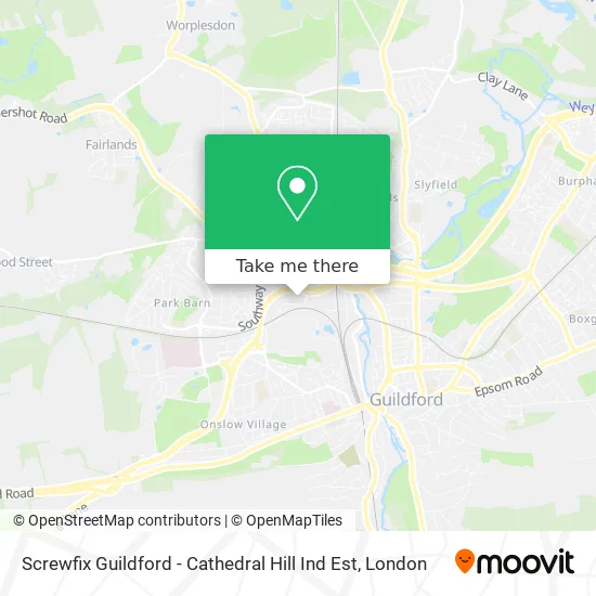 Screwfix Guildford - Cathedral Hill Ind Est map