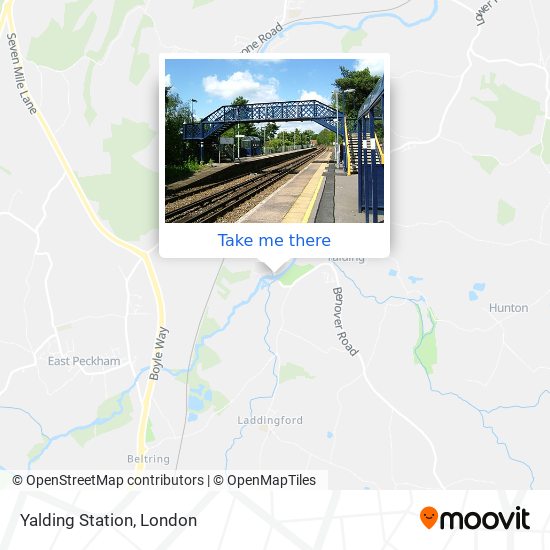 Yalding Station map