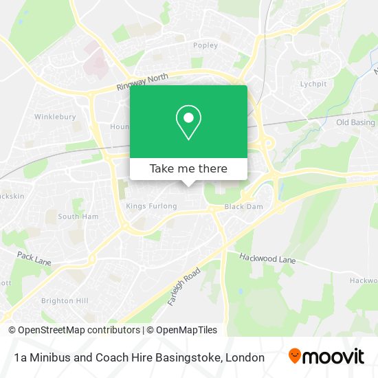 1a Minibus and Coach Hire Basingstoke map